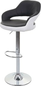 Stołek barowy MCW-F16, czarno-biały