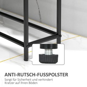 HOMCOM Stojak na ręczniki, wolnostojący, 2 drążki, odporny na rdzę, 66x20x110cm, Czarny