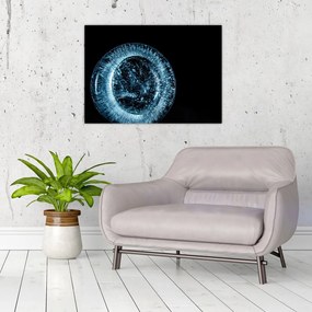 Obraz na szkle - krople lodu (70x50 cm)