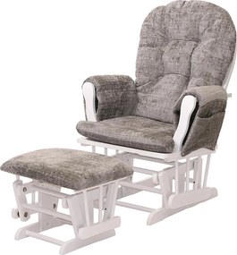 Leżanka MCW-C76,  jasnoszary, biała rama