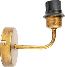 W stylu vintage lampa ścienna złota bez klosza - Matt