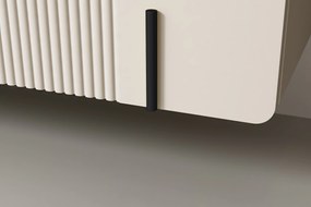 Szafka RTV Malmi 150 cm wisząca - kaszmir / czarny