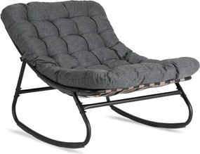 Fotel Bujany Ogrodowy AURORA na Płozach Szary Nowoczesny