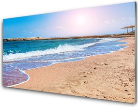 Panel Kuchenny Piaszczysty Brzeg Z Lazurową Wodą