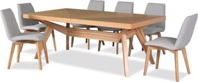 Stół rozkładany VERSO Dąb do Salonu Jadalni 200-300 x 100 x 76 cm, Prostokątny