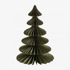 Choinka Z Papieru Navira ↑30 Cm & Zielony Pesto Ze Złotym Brzegiem - Sklum