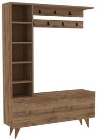Naturalny zestaw do przedpokoju w dekorze orzecha Hale – Kalune Design