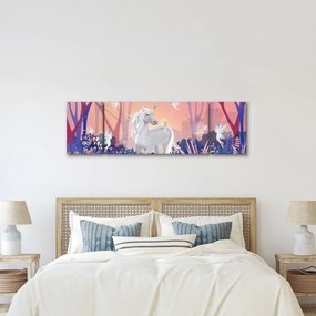 Obraz - Jednorożec w magicznym lesie (170x50 cm)