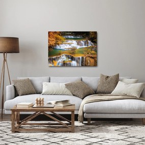 Obraz - Wodospady Huay Mae Khamin, Tajlandia (70x50 cm)