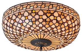 Endon 64276 - Lampa sufitowa Tiffany MILLE FEUX 2xE27/60W/230V śr. 45 cm