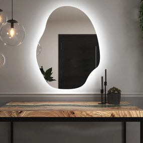 Organiczne lustro LED z oświetleniem A37 45x60