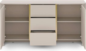 Kaszmirowa długa komoda z 3 szufladami M3-P98