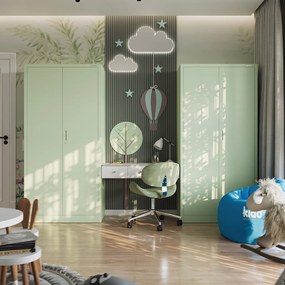 Szafa biurowa Fresh Style Jan H 90x40x195 cm pastelowy zielony