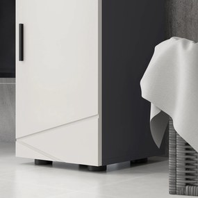 kleankin Szafka Łazienkowa, Komoda Łazienkowa, Regulowane Półki, Do 25 kg Nośności, Szara