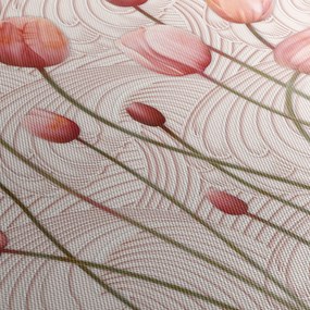 Obraz - Różowe tulipany (170x50 cm)