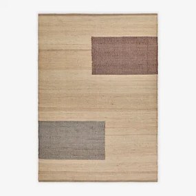 Prostokątny Dywan Z Juty I Bawełny Brianda Kolory Naturalne & 160 X 230 Cm - Sklum
