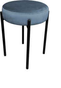 Taboret DIOR stelaż metalowy tkanina Welur : Kolor Stelaża - Czarny , Kolor tkaniny - VELVET - MG33, Typ tkaniny - Velvet