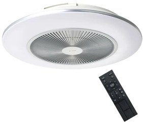 Brilagi - LED Oświetlenie ściemnialne z wentylatorem AURA LED/38W/230V srebrne + pilot