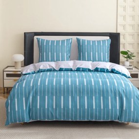 PrzytulneMieszkanie.pl PrzytulneMieszkanie.pl Pościel z mikroflanelu STRIPELLE niebieska Rozmiar pościeli: 70 x 90 cm | 140 x 200 cm