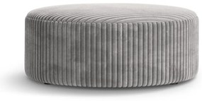 Jasnoszary sztruksowy puf Dia – Micadoni