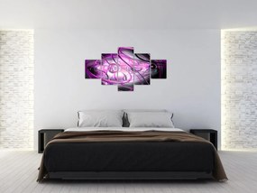 Obraz pięknej fioletowej abstrakcji (125x70 cm)