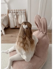 Jasnoróżowy dziecięcy worek do siedzenia Funny Bunny – The Brooklyn Kids