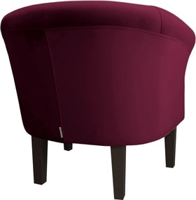 Fotel Milo tkanina Welur wygodny fotel tapicerowany do salonu i sypialni : Kolor nogi - Venge, Kolor tkaniny - VELVET - MG02, Wysokość nogi - 20 cm