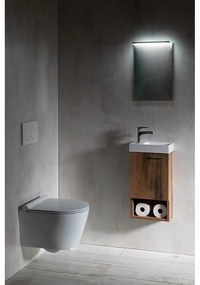 Brązowa wisząca szafka bez umywalki w dekorze sosny 30x53 cm Latus Xi – Sapho