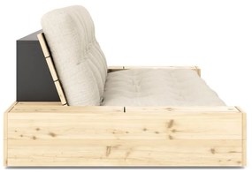 Szarobeżowa lniana rozkładana sofa 244 cm Base – Karup Design