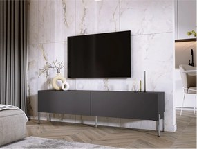 Szafka RTV: Antracyt, Chromowane nogi, 170 x 52 x 32 cm