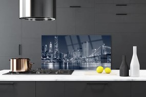 Panel Szklany do Kuchni Most Nad Miejską Rzeką