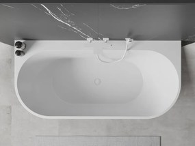 Mexen Oval+ wanna wolnostojąca przyścienna 170 x 80 cm, biała, przelew biały - 52681708000-20
