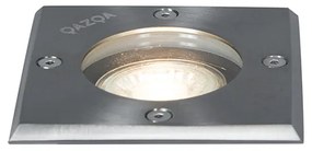 Zewnetrzna Oświetlenie punktowe wpuszczane stalowe 10,5 cm IP65 - Basic Square Nowoczesny Oswietlenie zewnetrzne