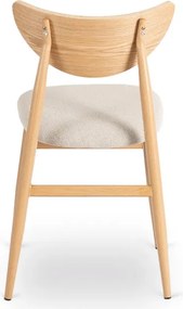 Zestaw Stół Rozkładany Ceramiczny ALICANTE 160-200 cm Czarny/Dąb i 4 Krzesła BRAGA Krem/Dąb