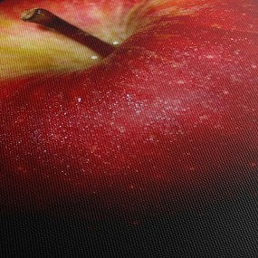 Obraz jabłka na czarnym tle (170x50 cm)
