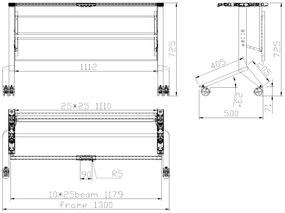 Mobilny stół PRIMO MOVE, 1400 x 600 mm, podstawa biała, czereśnia