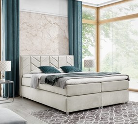 Kremowe łóżko kontynentalne 5 rozmiarów W3-T13