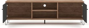 Szafka RTV Dwudrzwiowa BACARDI 183 cm Dąb Craft Tobacco/Grafit Loft