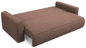 Różowa rozkładana/ze schowkiem sofa 238 cm Kapua – Makamii