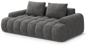 Szara aksamitna sofa 200 cm Linz – Cosmopolitan Design