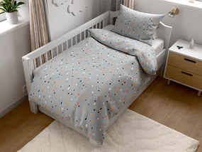 PrzytulneMieszkanie.pl PrzytulneMieszkanie.pl Pościel krepa do łóżeczka Renforcé PINTURA szara Rozmiar pościeli: 45 x 65 cm | 90 x 140 cm