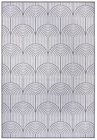 Dywan zewnętrzny dwustronny Pangli srebrno-kremowy 80 cm x 150 cm