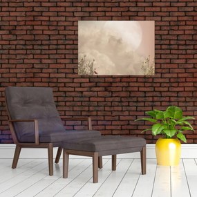 Obraz - Różowa pełnia księżyca (70x50 cm)