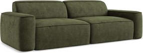 4-osobowa kanapa modułowa - z tkaniny szenilowej - oliwkowy - OMAO