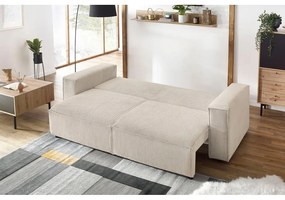 Beżowa sztruksowa rozkładana sofa 245 cm Nihad – Bobochic Paris