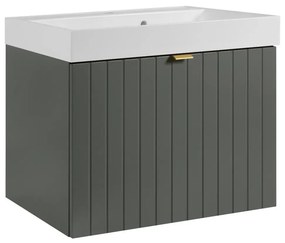 Szafka pod umywalkę HARMO 60 cm szaro-zielony półmat KROFAM