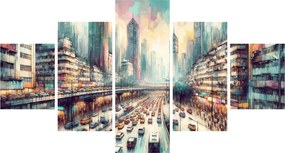 Obraz - Życie w wielkim mieście (125x70 cm)