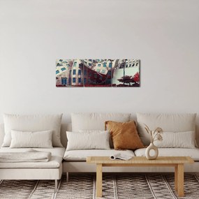 Obraz - budynek architektoniczny (z zegarem) (90x30 cm)