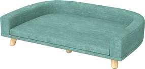 PawHut Legowisko dla psa, sofa dla psa, sofa dla zwierząt, Eukaliptus, 98 x 67 x 25 cm, Zielony