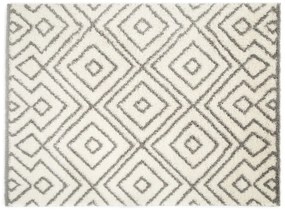 Dywan Shaggy Nano Light Microfibra biało-szary 120 cm x 160 cm